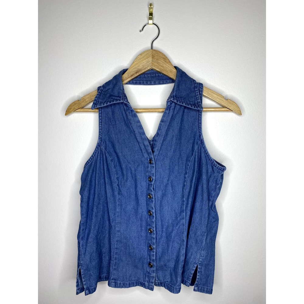 faded glory vintage denim holster top size S